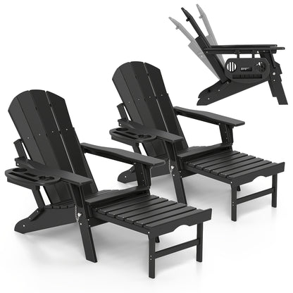 Adirondack Chair shown in the Black, 2pcs option