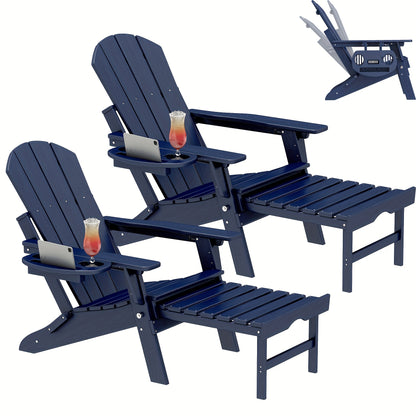 Adirondack Chair shown in the Blue Navy, 2pcs option