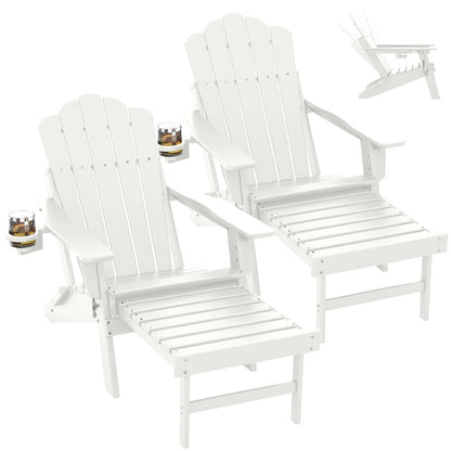 HDPE Adirondack Chair with Weather-Resistant Finish and Adjustable Backrest for Patio detail image - detail view 29