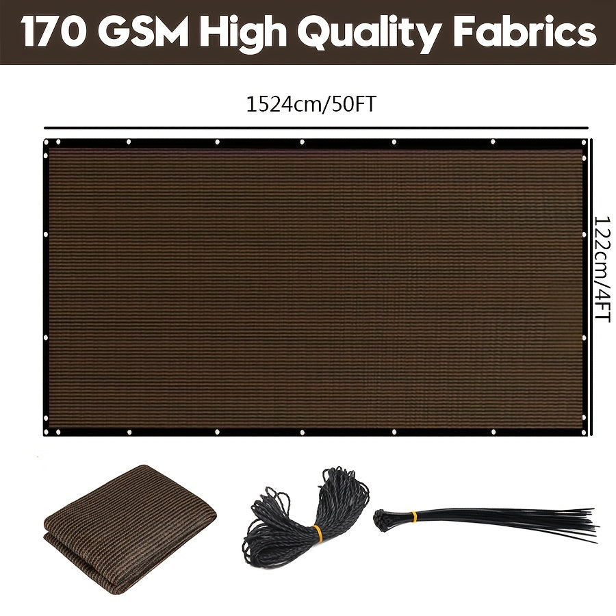 Privacy Screen shown in the 4'X50'(47.24x590.55inch)Brown option