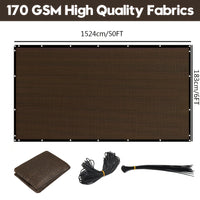 6'X50'(70.87x590.55inch)Brown