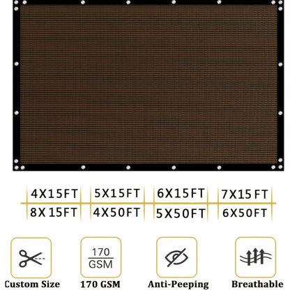 HDPE Outdoor Patio Roller Shade with Added Privacy for Outdoor Shade and Protection detail image - detail view 4