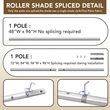 HDPE Outdoor Patio Roller Shade with UV Protection and Added Privacy detail image - detail view 7
