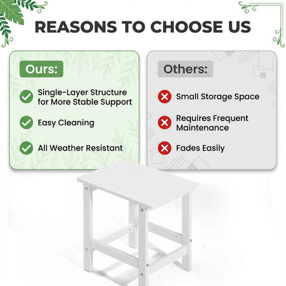 HDPE Outdoor Side Table with Multiple Color Options for Patio detail image - detail view 11