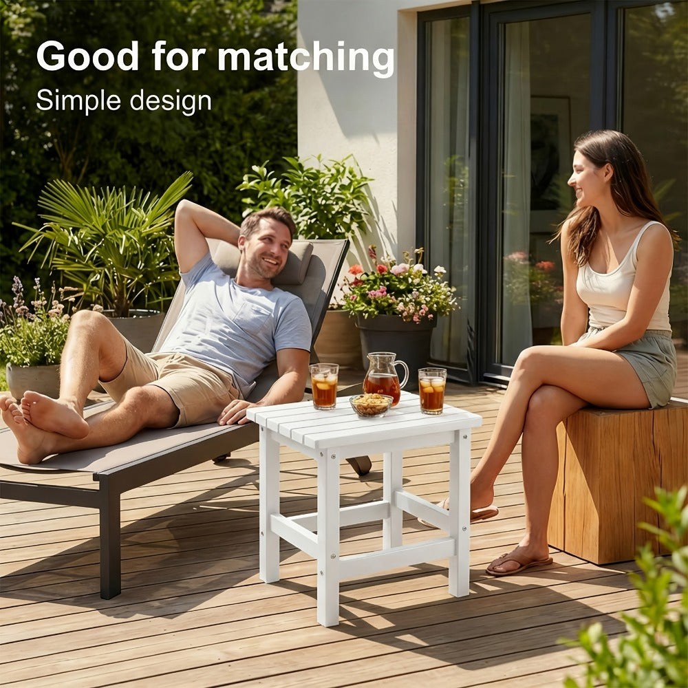 HDPE Outdoor Side Table with Multiple Color Options for Patio detail image - detail view 12