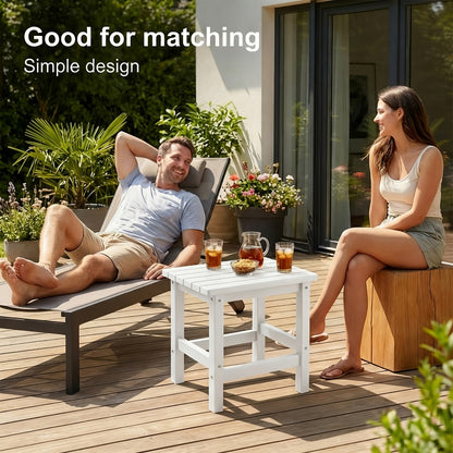 HDPE Outdoor Side Table with Multiple Color Options for Patio detail image - detail view 12