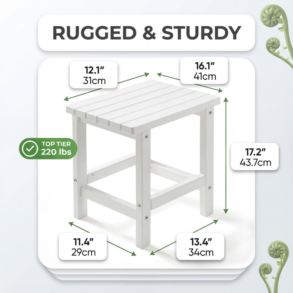 HDPE Outdoor Side Table with Multiple Color Options for Patio detail image - detail view 4