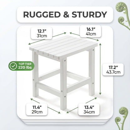 HDPE Outdoor Side Table with Multiple Color Options for Patio detail image - detail view 4