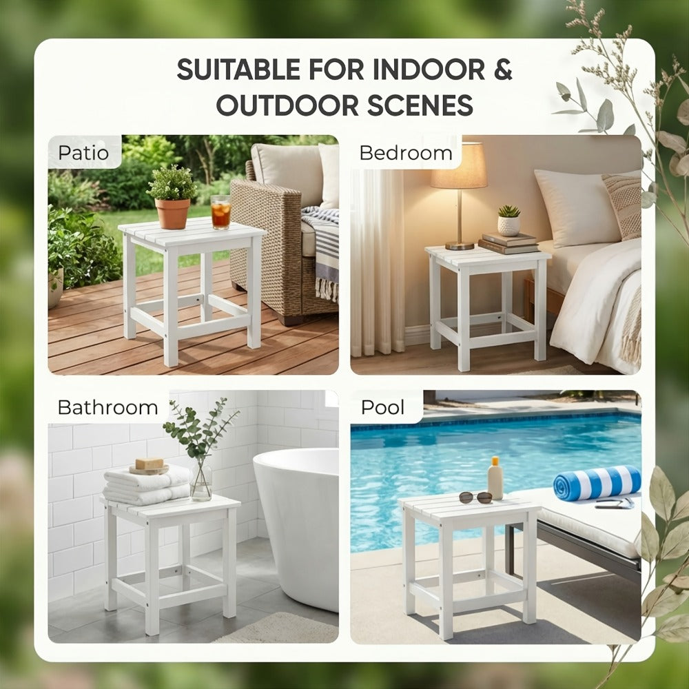 HDPE Outdoor Side Table with Multiple Color Options for Patio detail image - detail view 9
