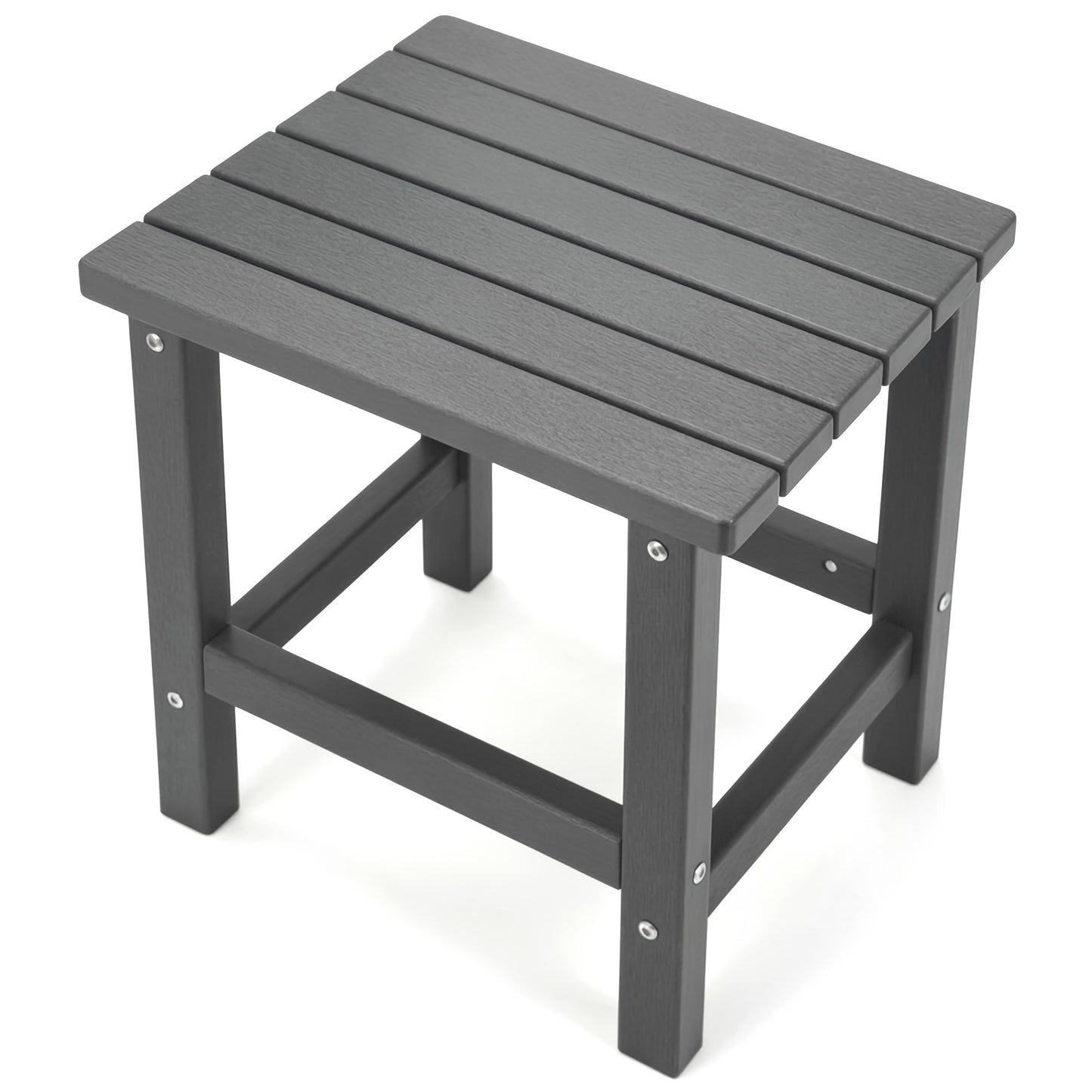 Outdoor Side Table shown in the Grey, HDPE Single-Tier Side Table 07 option