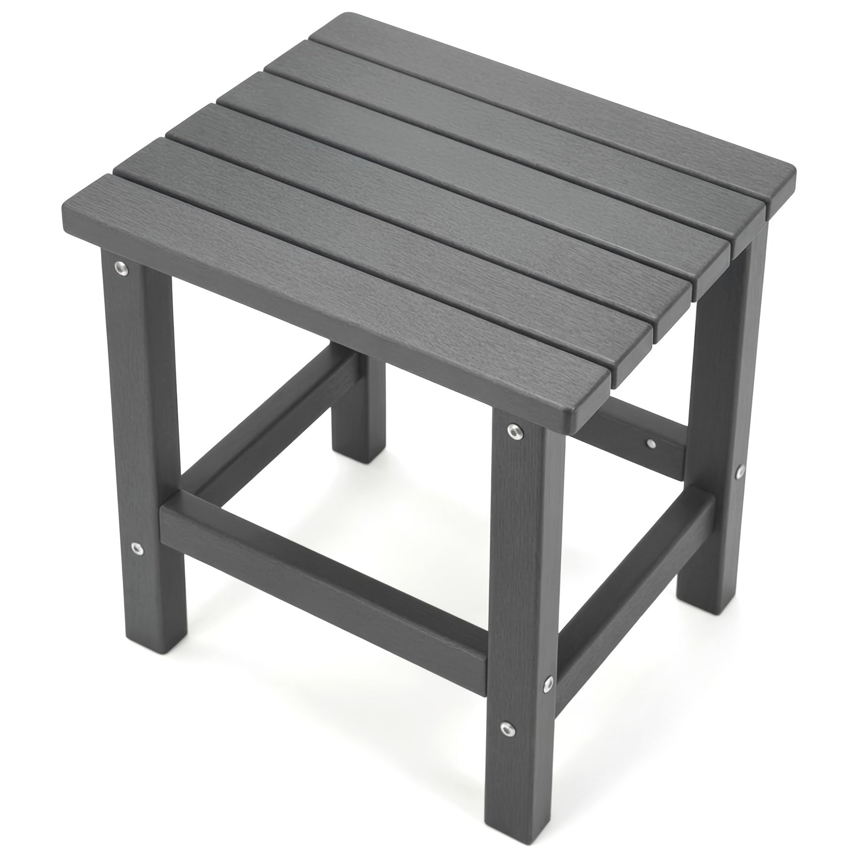Outdoor Side Table shown in the Grey, HDPE Single-Tier Side Table 07 option