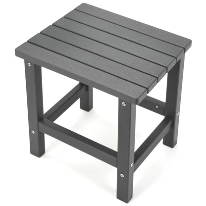 Outdoor Side Table shown in the Grey, HDPE Single-Tier Side Table 07 option