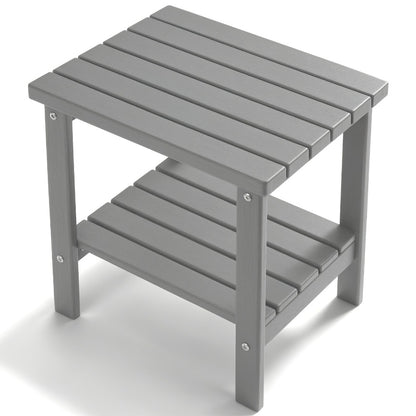 HDPE Outdoor Side Table with Weather-Resistant Finish, Outdoor Accent Table for Patio detail image - detail view 6
