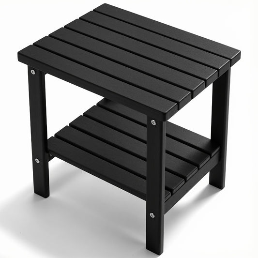 Outdoor Side Table, Adirondack Side Table HDPE Outdoor Weather Resistant Square End Table shown in the main product view