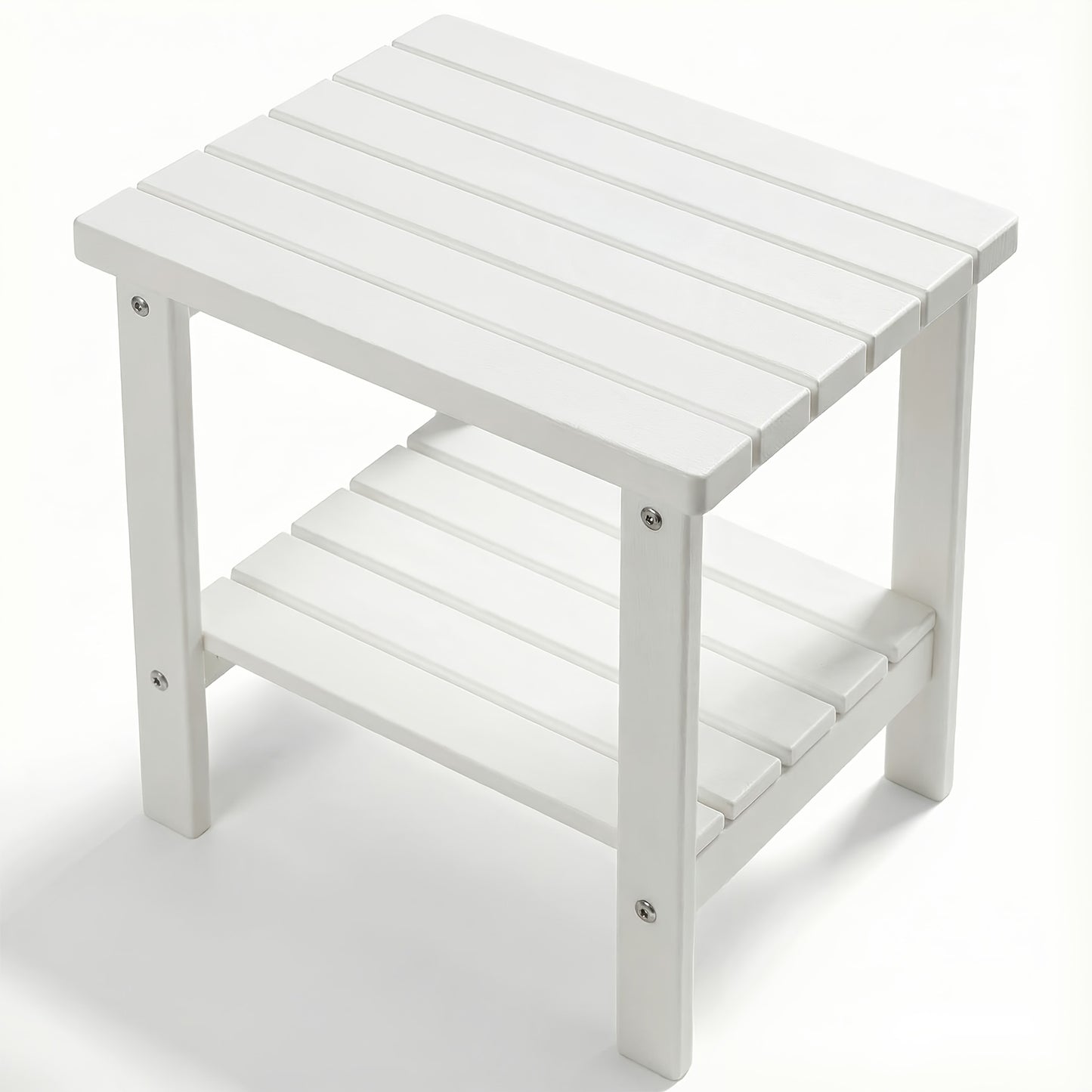 Outdoor Side Table shown in the White option