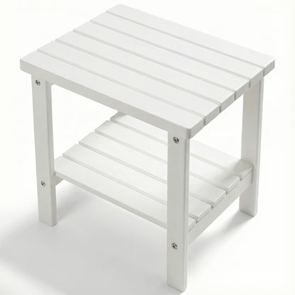 Outdoor Side Table shown in the White option