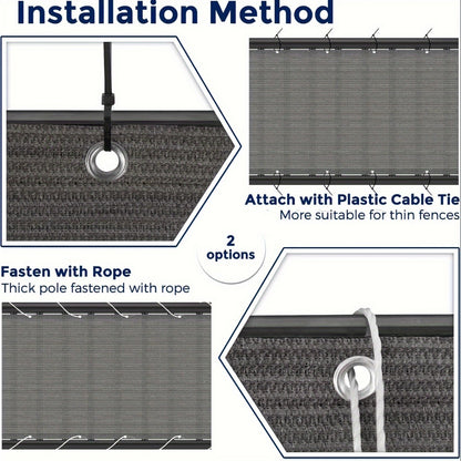 HDPE Privacy Screen Fence with Added Privacy and Reinforced Corners for Patio detail image - detail view 6