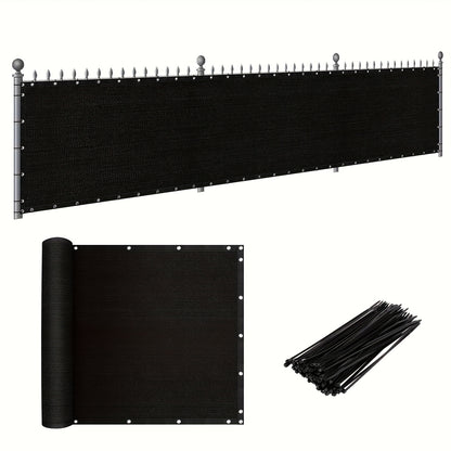 Privacy Screen Fence shown in the Black, 6x50ft (1.8X15m) option