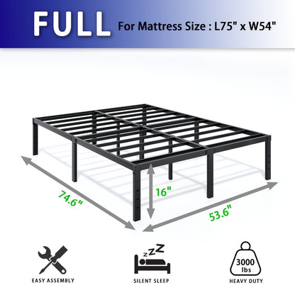 Heavy-Duty Metal Bed Frame with No Box Spring Needed for Bedroom detail image - detail view 14