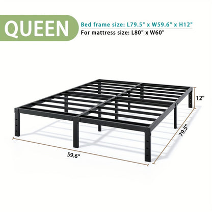 Heavy-Duty Metal Bed Frame with No Box Spring Needed for Bedroom detail image