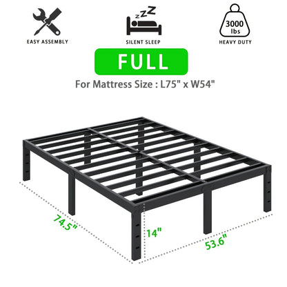 Heavy-Duty Metal Bed Frame with No Box Spring Needed for Bedroom detail image - detail view 7