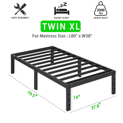 Bed Frame shown in the TWIN XL, 14inch option
