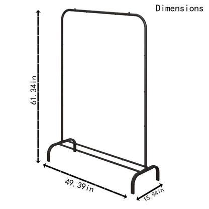 Heavy-Duty Metal Clothes Rack with Rolling Wheels and Large-Capacity Storage detail image - detail view 4