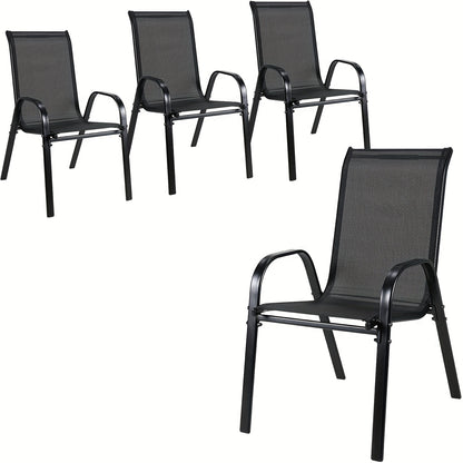 Patio Dining Chair shown in the Black option