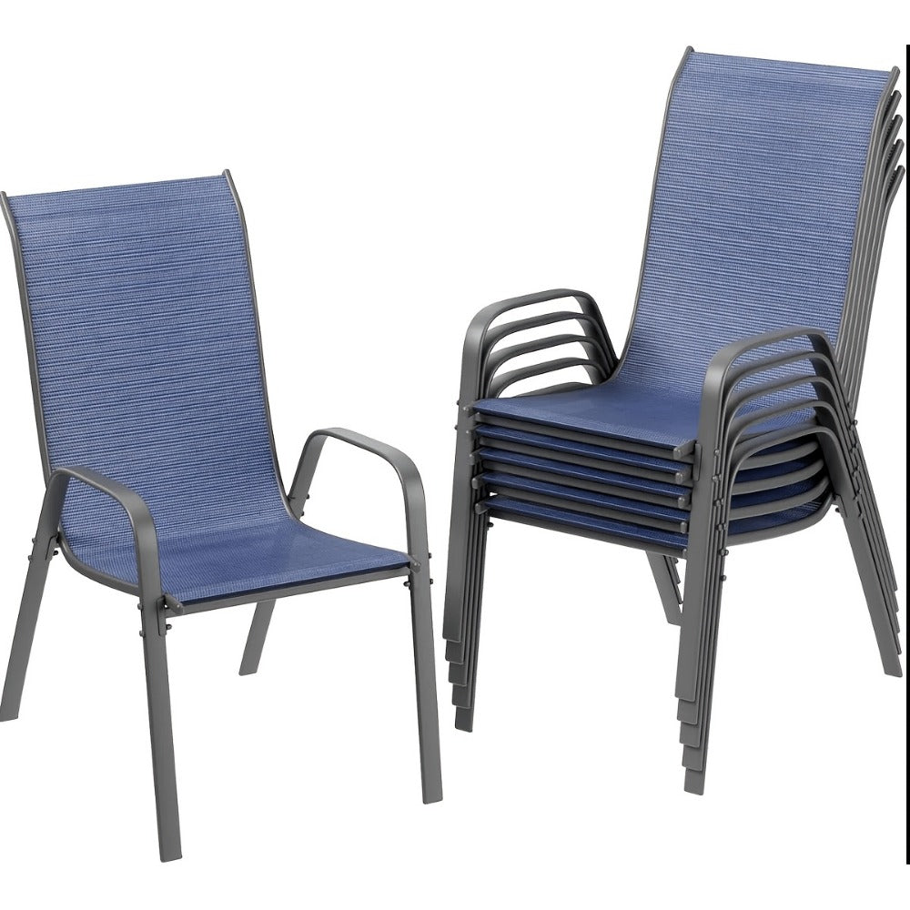 Heavy-Duty Patio Dining Chair with Armrests and Stackable Design detail image - detail view 15