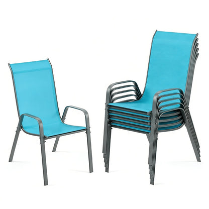 Heavy-Duty Patio Dining Chair with Armrests and Stackable Design detail image - detail view 17