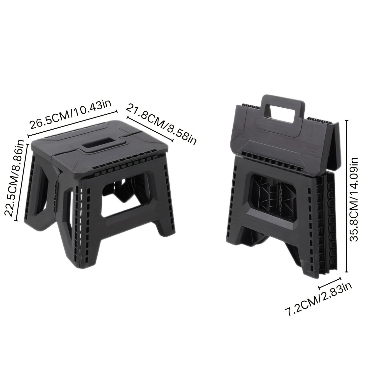 Folding Stool shown in the Black option