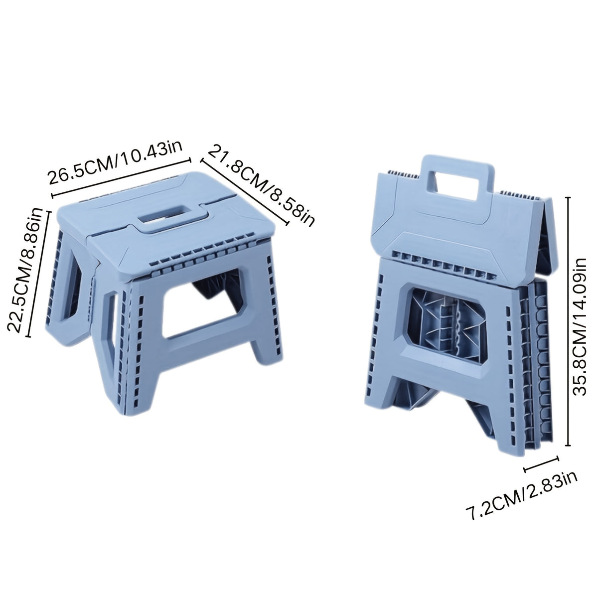 Folding Stool shown in the Blue option
