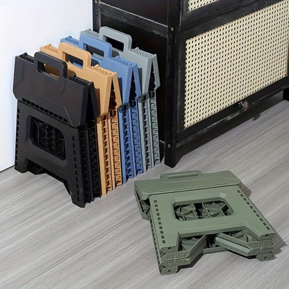 Heavy-Duty Plastic Folding Stool with Carry Handle and Tool-Free Assembly detail image - detail view 10