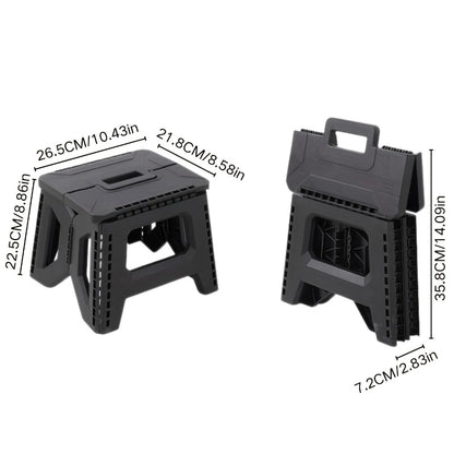 Heavy-Duty Plastic Folding Stool with Carry Handle and Tool-Free Assembly detail image - detail view 3