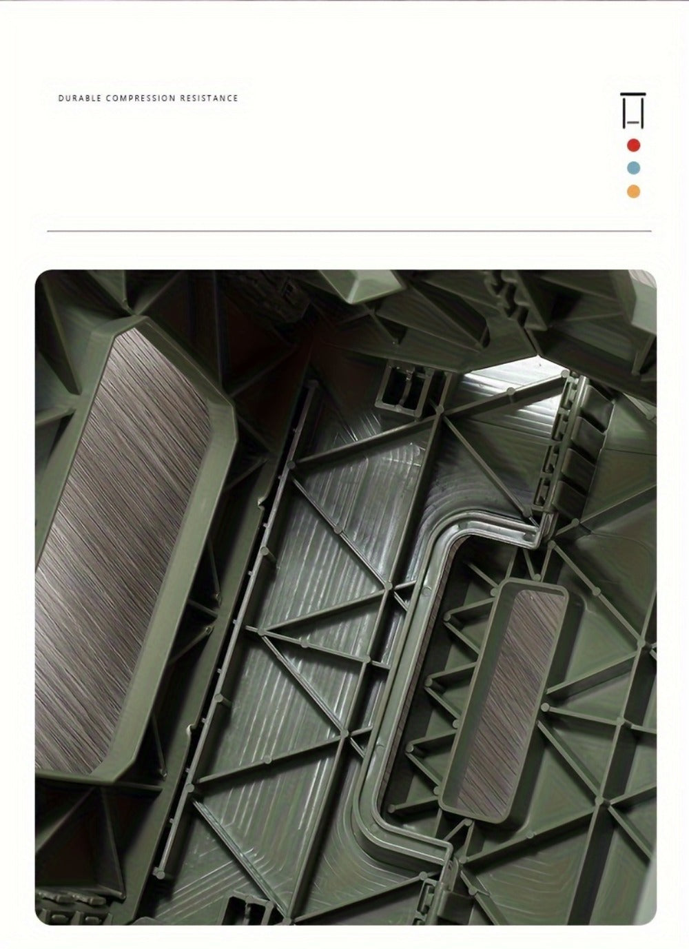 Heavy-Duty Plastic Folding Stool with Tool-Free Assembly and Multiple Color Options detail image - detail view 12