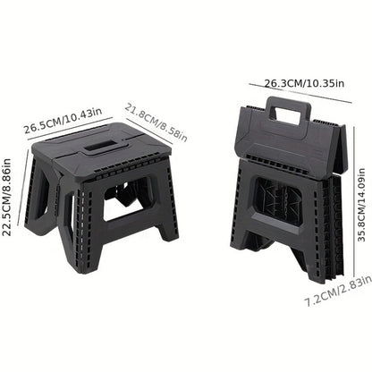 Heavy-Duty Plastic Folding Stool with Tool-Free Assembly and Multiple Color Options detail image