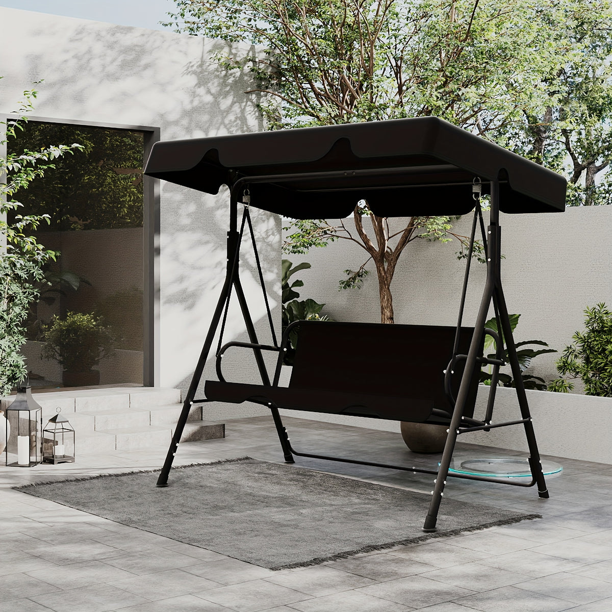 Porch Swing shown in the Black option