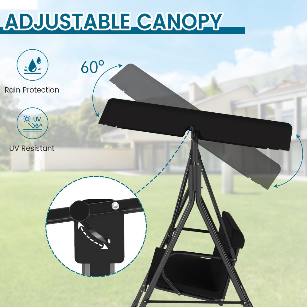 Heavy-Duty Porch Swing with Multiple Color Options for Patio detail image - detail view 5