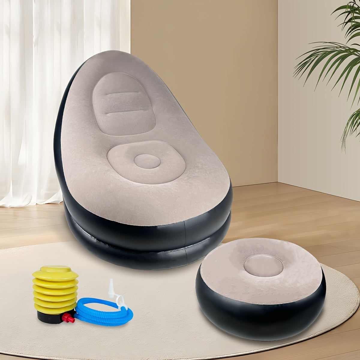Inflatable Chair shown in the Coffee Brown, 1pc option