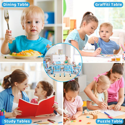 Kids Activity Table Set with Adjustable Height for Kids' Room detail image - detail view 8