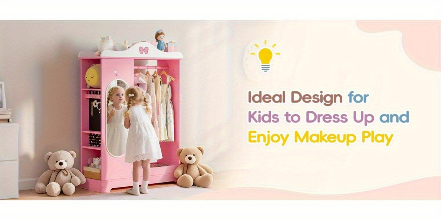 Kids Armoire with Open Shelves for Practical Everyday Home Use in Kids' Room detail image - detail view 15