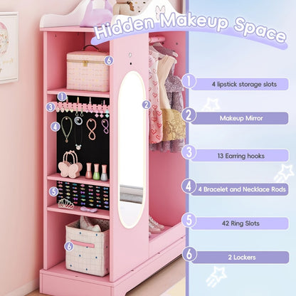 Kids Armoire with Open Shelves for Practical Everyday Home Use in Kids' Room detail image - detail view 6