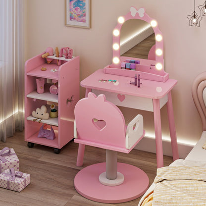 Kids Pretend Play Set with Lighted Mirror for Practical Everyday Home Use in Kids' Room detail image - detail view 8