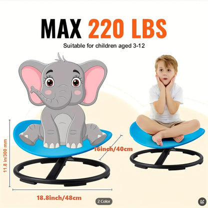 Kids Sensory Swivel Chair with Non-Slip Base and Tool-Free Assembly detail image - detail view 4