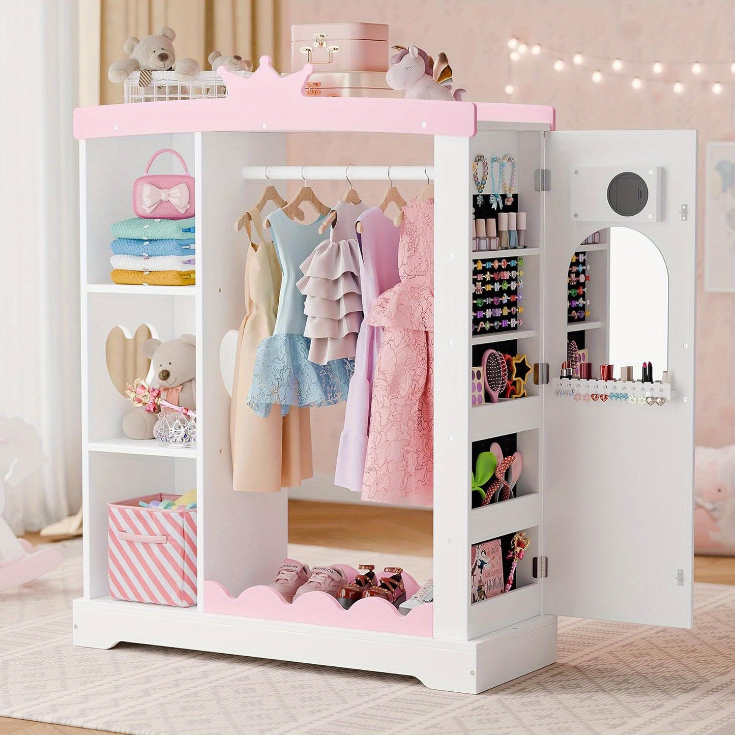 Kids Wardrobe shown in the White option