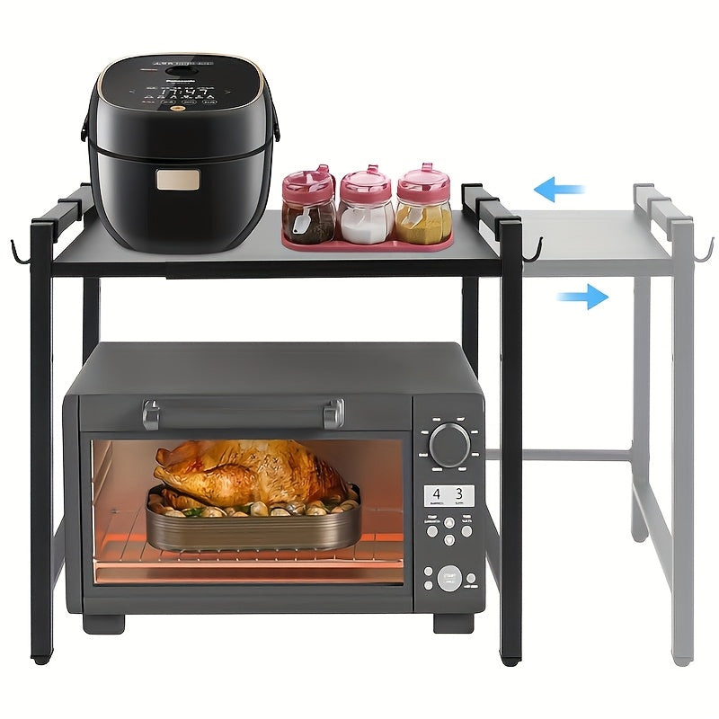 Kitchen Storage Rack shown in the Black option