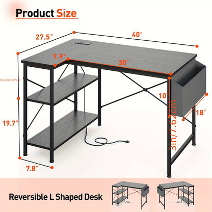 Gaming Desk shown in the 40" Black option