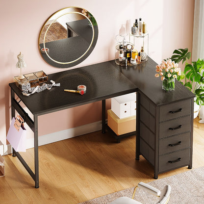 L-Shaped L Shaped Desk for Work, Display, and Everyday Use in Bedroom detail image - detail view 10