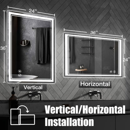 LED Bathroom Vanity Mirror with Anti-Fog Function and Dimmable Lighting detail image - detail view 5