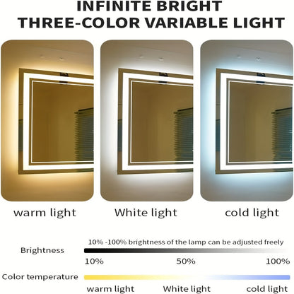 LED Bathroom Vanity Mirror with Anti-Fog Function and Dimmable, with Multiple Size Options detail image